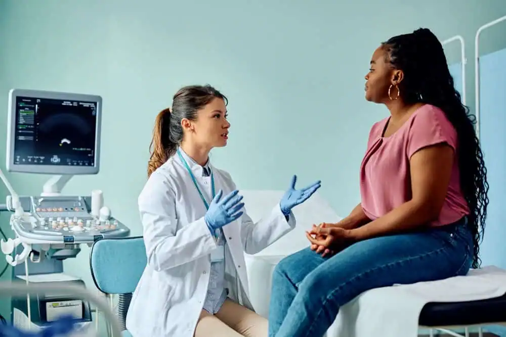 Woman have consultation about vaginal laxity Dunstable
